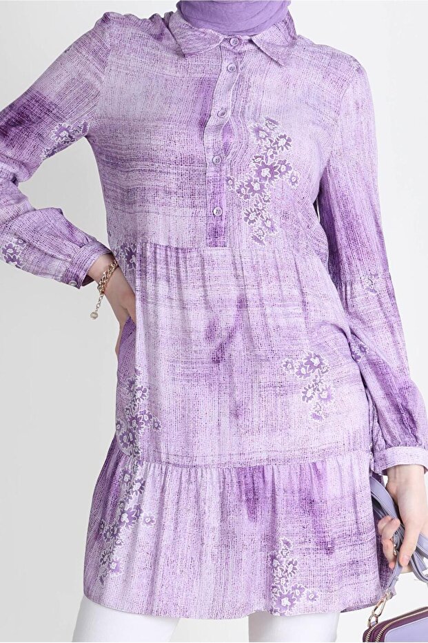 تونيك بنقشة الباتيك الزهرية 42666 - 4