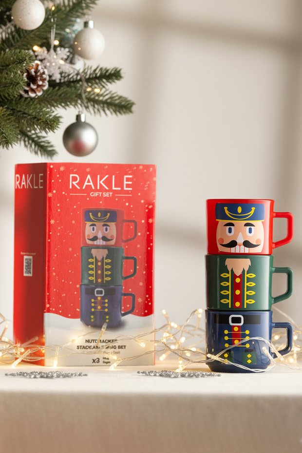 Nutcracker 3'lü Stackable Kupa Seti 180 cc - 2