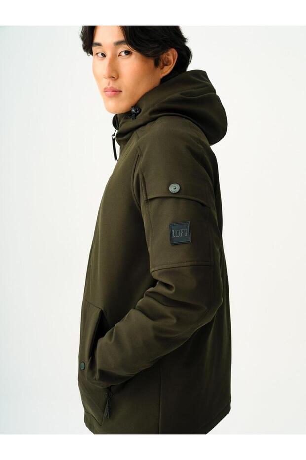 Men's Dark Khaki Coat Lf2030155 - 2