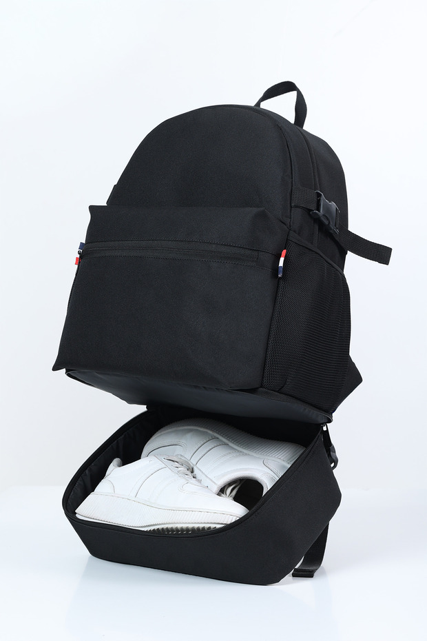 Daily Sports Backpack with Black Shoe Compartment and Water-Repellent Fabric Features, and Laptop Compartment