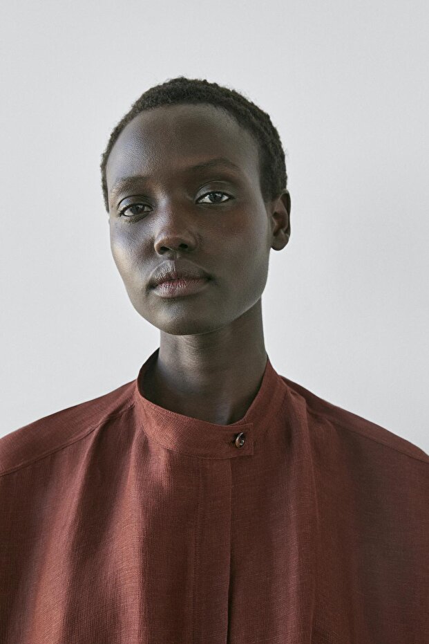 Linen blend bomber jacket - 3