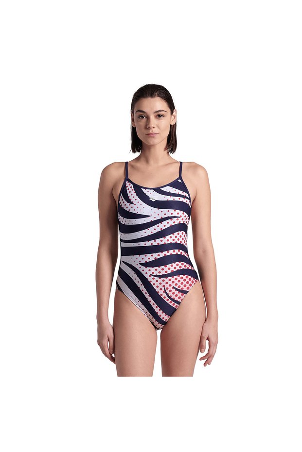 Multi Stripes Swimsuitalylace Back Women's Swimsuit 007158710