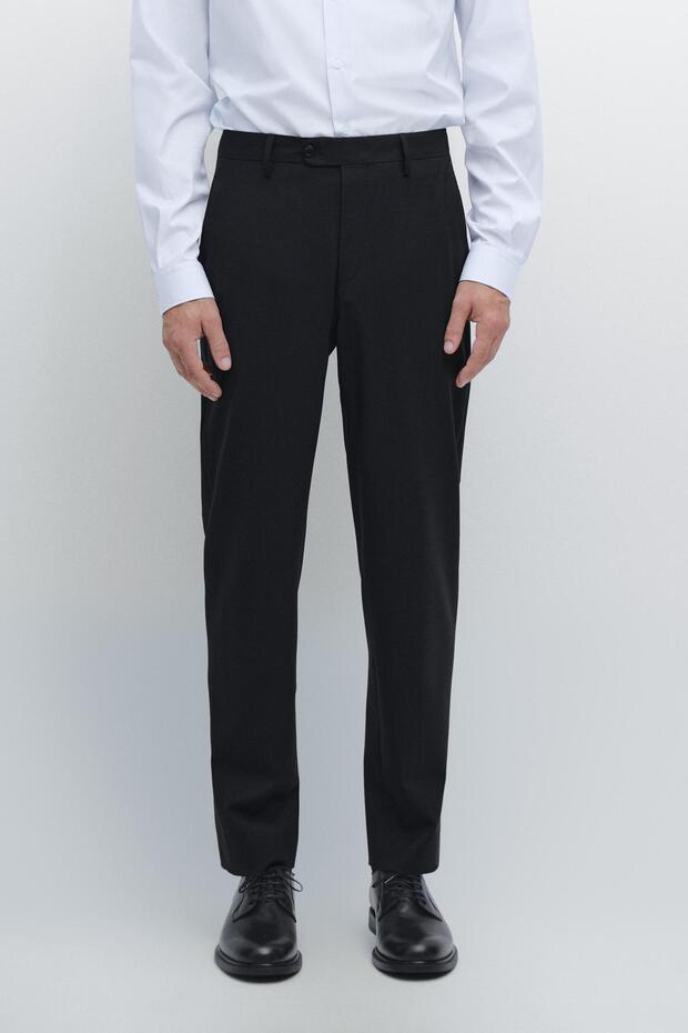 Wool blend suit trousers - 2