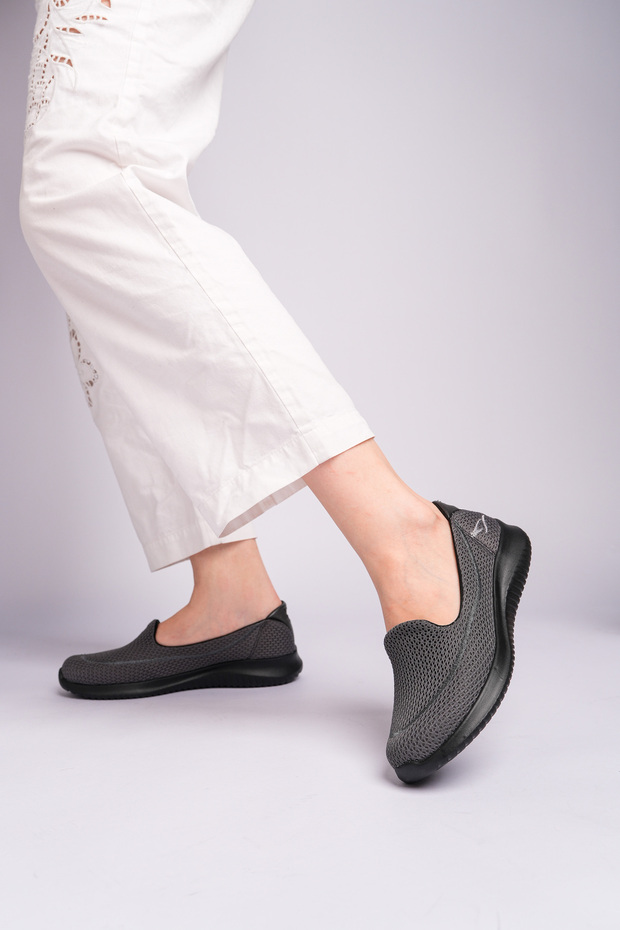 Women's Smoke Black Full O Orthopedic Shoes Suitable for Diabetics Daily Use Walking S Sneakers Shoes