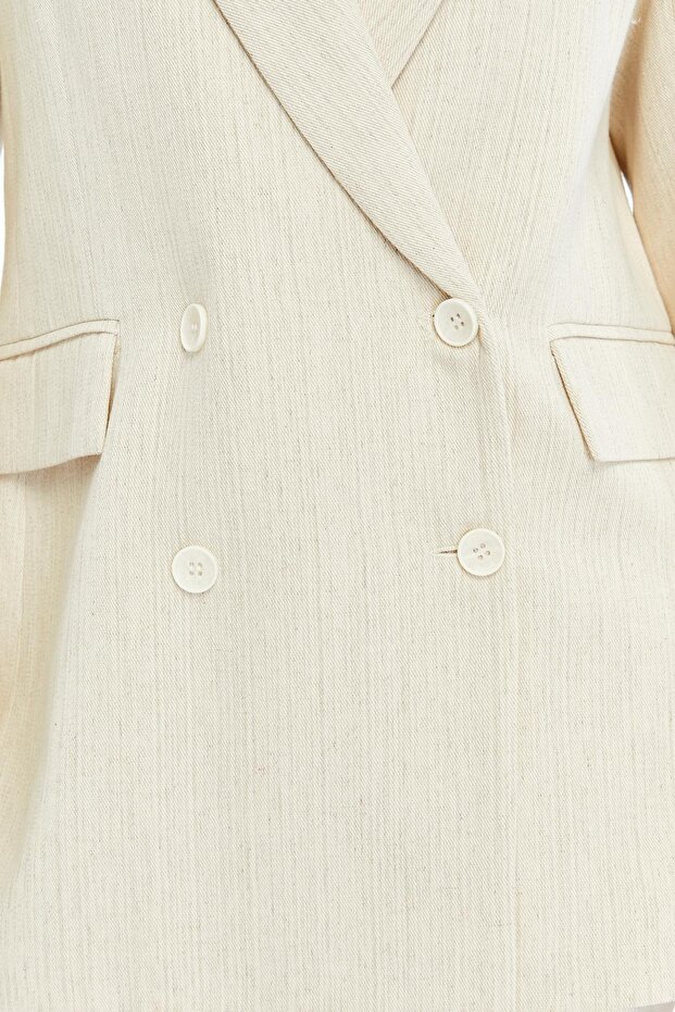 Kadın Keten Blazer Ceket - 2