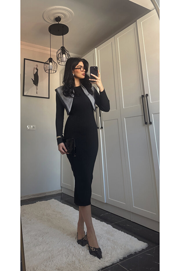 SİYAH DÜZ ELBİSE