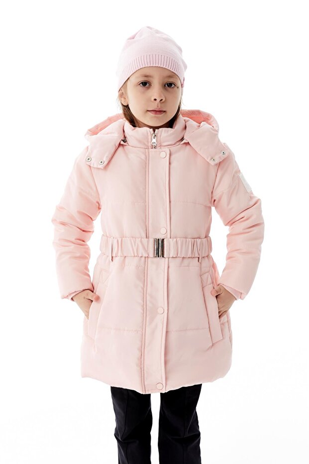 Girl's Hooded Winter Inflatable Coat 51352