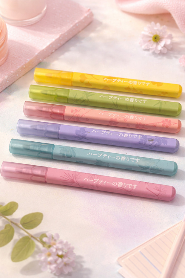 NaSaDAN Pastel Fosforlu Kalem Seti 6’lı – Hoş Kokulu Yumuşak Uç