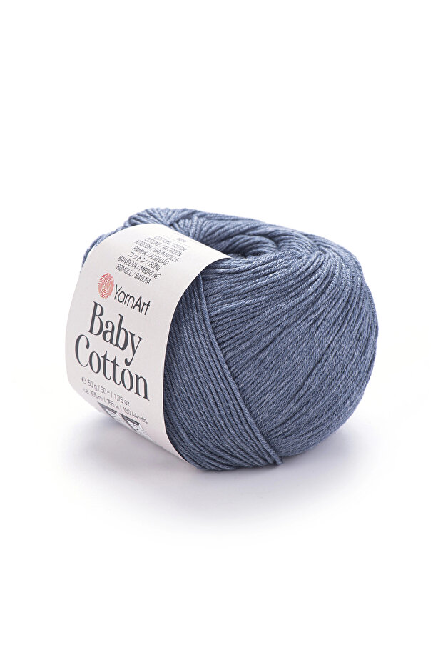 Baby Cotton - Baby Hand Knitting Thread Grey-blue-453