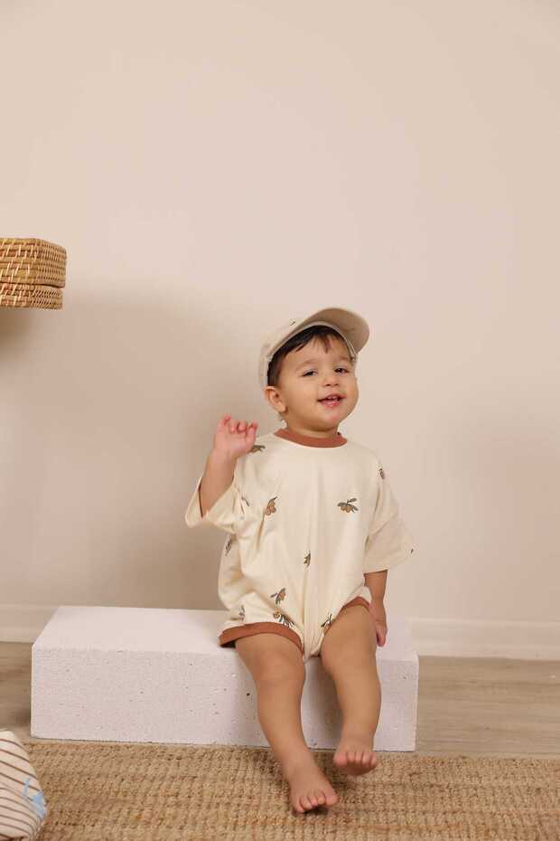 Zeytin Baskılı Oversize Tulum - 4