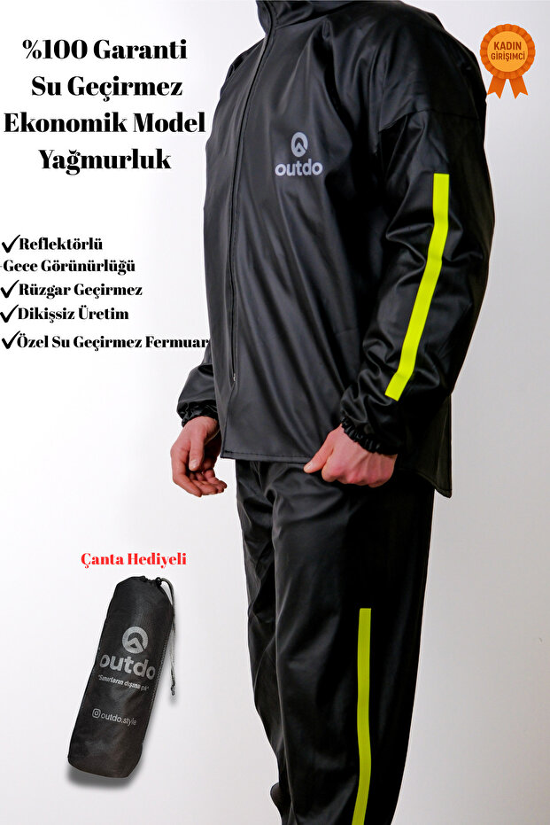 Motorcycle Rider Raincoat Top and Bottom Set Economical Model