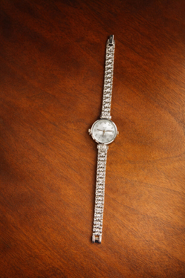 Hasır Kordonlu Silver Renk Saat - 2