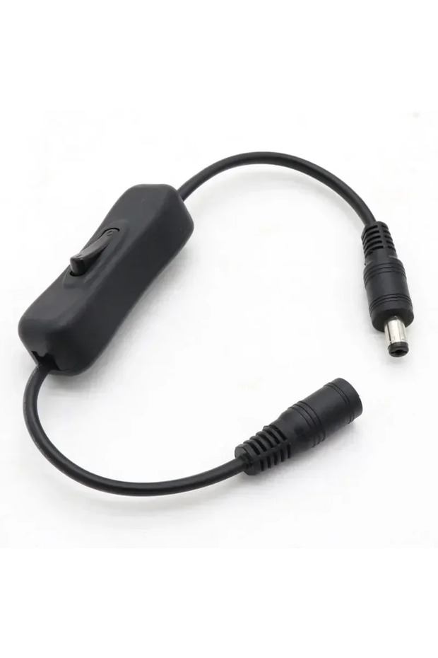 3pcs black 1/3/5/10pcs 304 DC Switch On Off Female Male DC Plug Power Cable 5.5x2.1mm for 5V 12V 24V