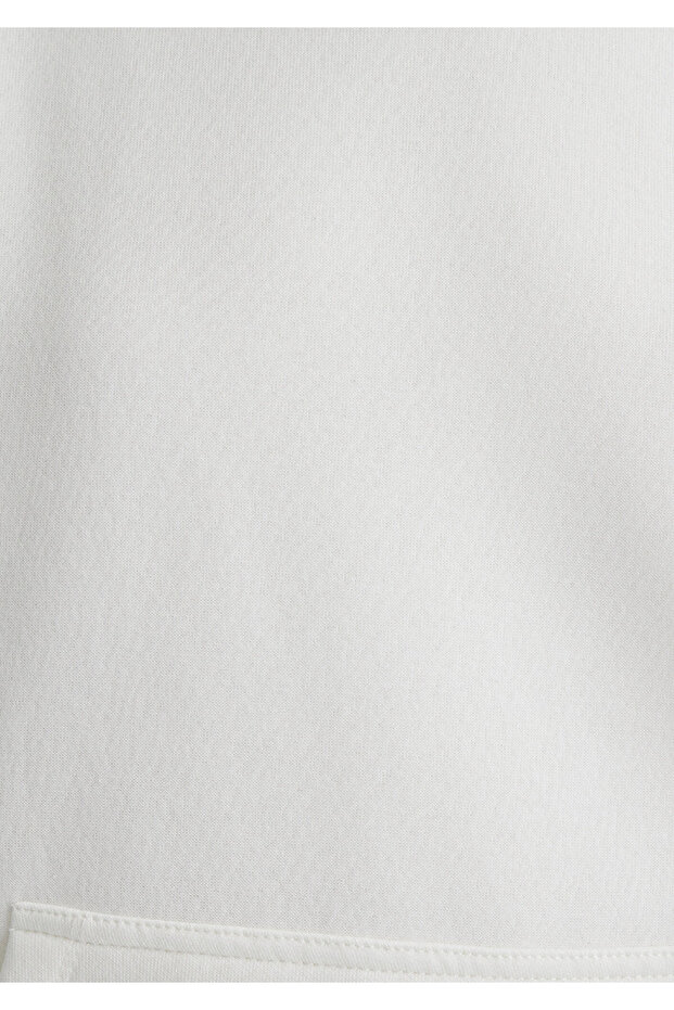 Kapüşonlu Beyaz Basic Sweatshirt 167299-70057 - 5