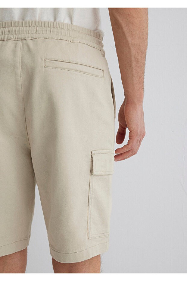 Bej Kargo Şort 0410107-70039 - 8