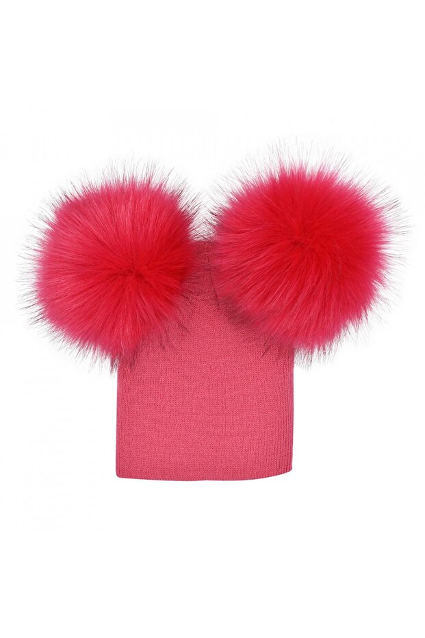 Drool Pom Pom Hat (Color: Khaki) - 6