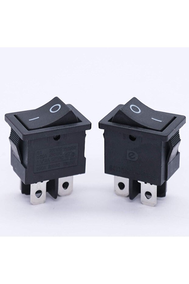 10PCS Mini Rocker Switch On Off 4 Pin 2 Position 10A 250V Black Boat Rocker Toggle Switch KCD1 SPST