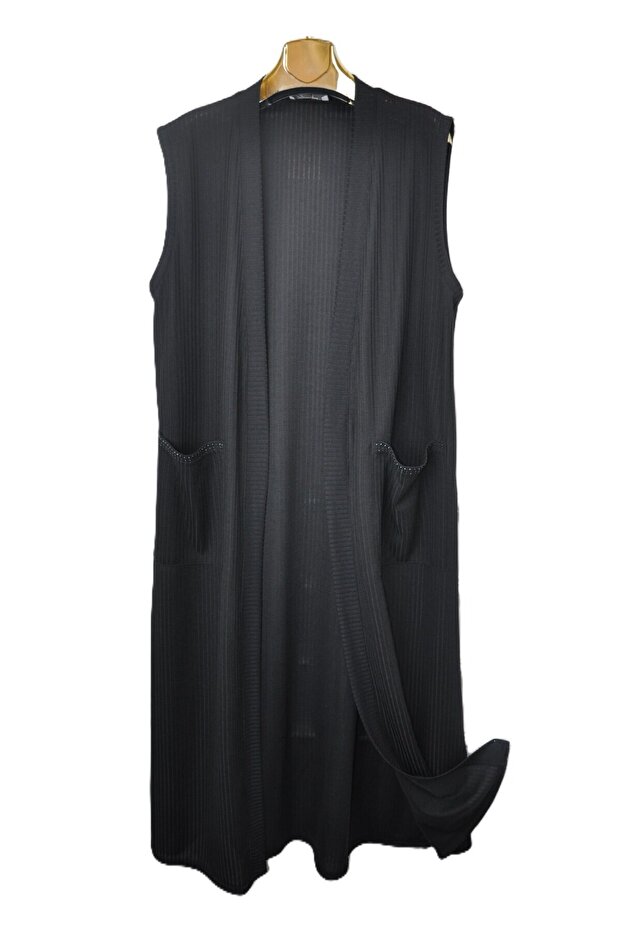 YENİ SEZON ÖRME UZUN YELEK - 2