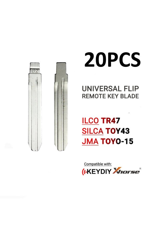 20PCS 10/20pcs #02 TOY43 keydiy xhorse Flip Remote Key Blade For TR47 Toyo-15 Toyota