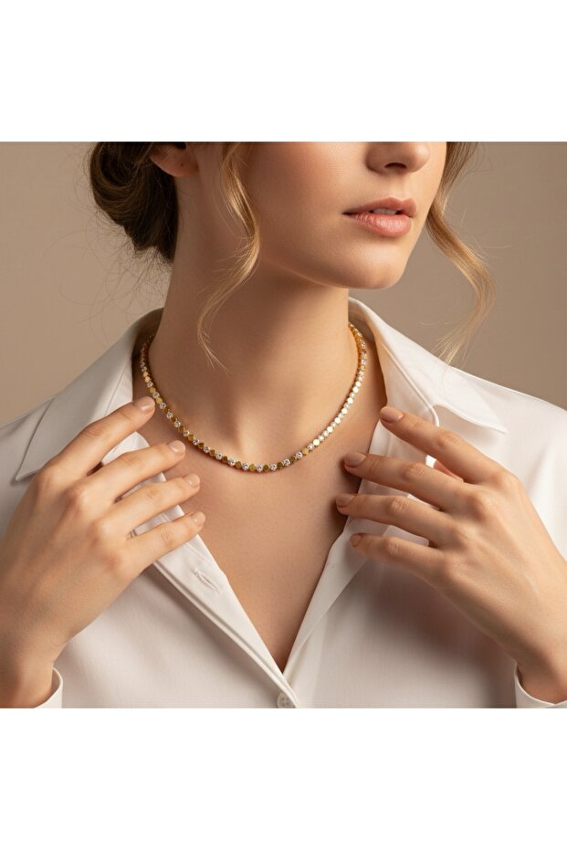 Aria Gold Silver Necklace Ky20