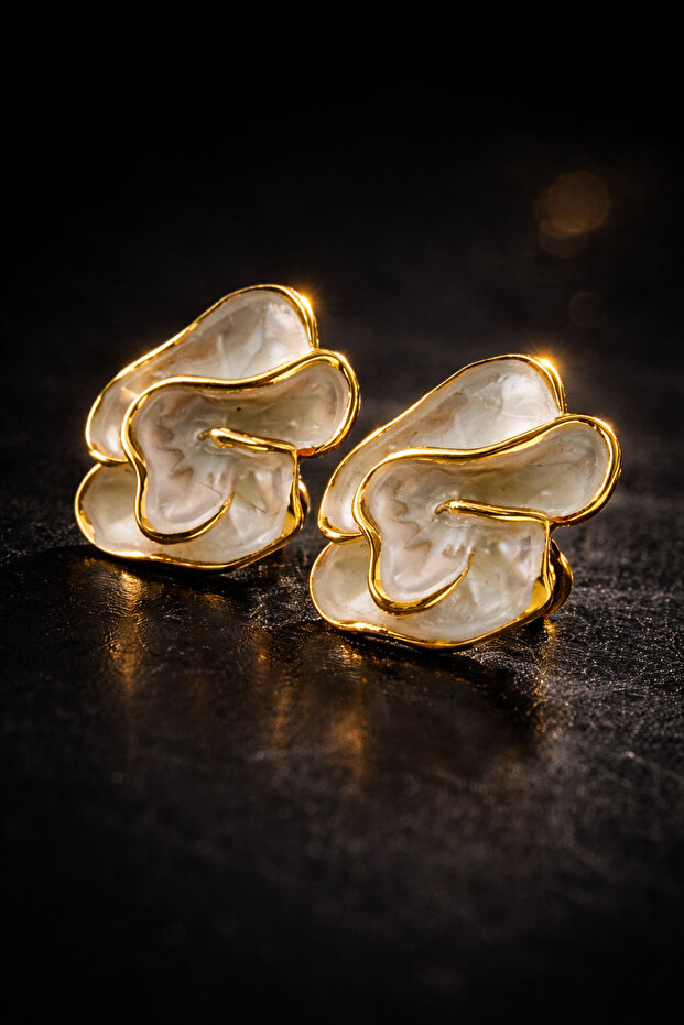 LunaPetal Çelik Küpe - 2