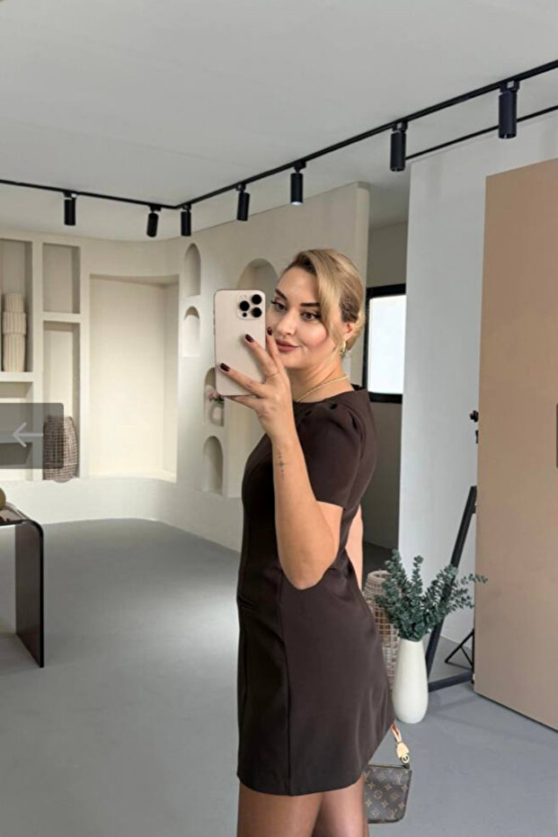 ZR Model Kısa Kollu Basic Mini Elbise - 6