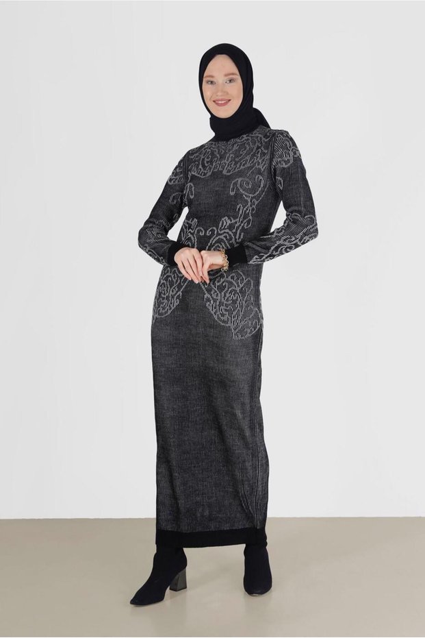 PATTERNED KNITWEAR DRESS 42470
