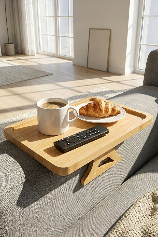 صينية أريكة مستطيلة من الخيزران من Sofaserve، مقاس 27 × 20 سم - 1