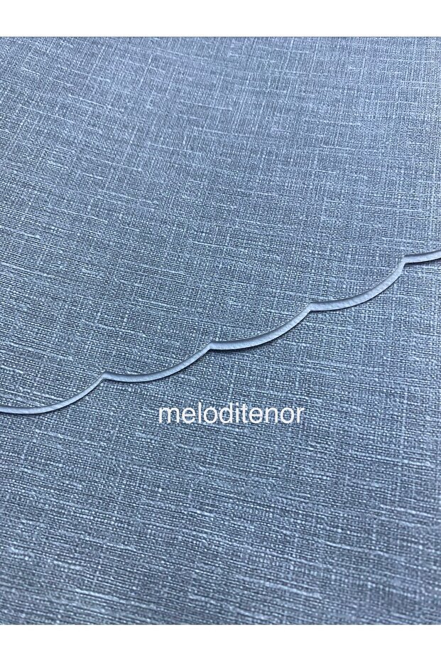 Gray Fabric-Like Appearance Lined Non-Slip Easy to Wipe Pvc Round Oilcloth Tablecloth