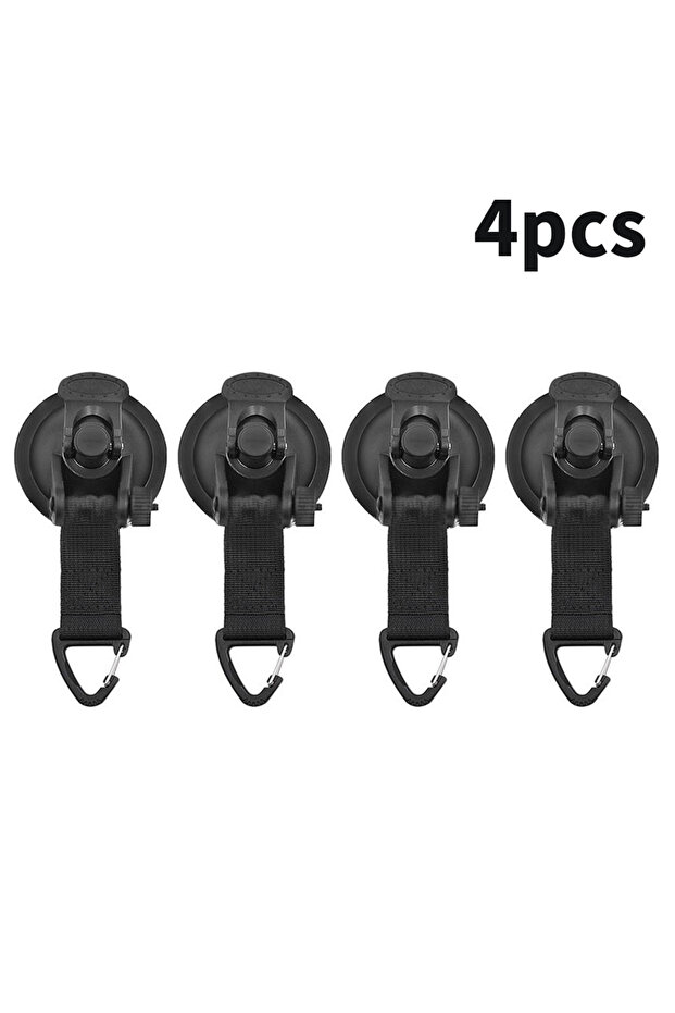 PC-4 Car Tent Suction Cup Buckle Side Awning Anchors Outdoor Camping RV Van Accessory Secure Hook fo