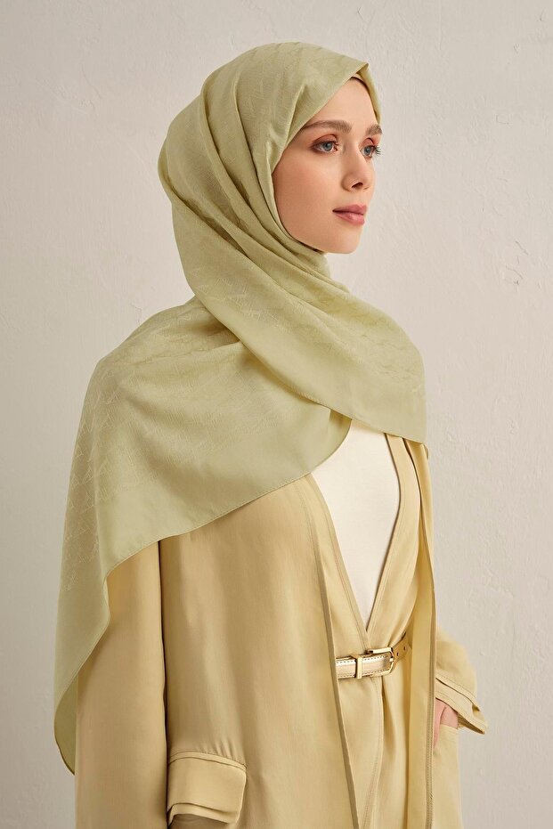 شال بامورا - منقوش بنمط مونوغرام 3 - كاجلا 51 - 1