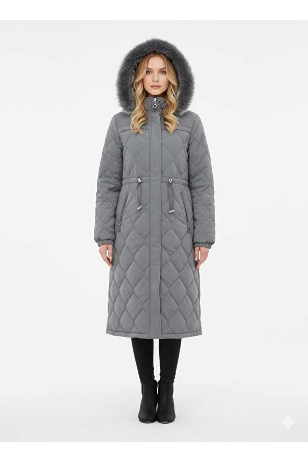 Women's Youthful Padded Sleeve Elasticated Quilted Coat Jacket 198