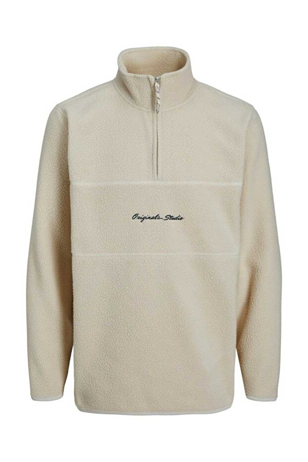 Jack&Jones 12246517 Jorhays Fleece Half Men's Sweat Shirt Beige