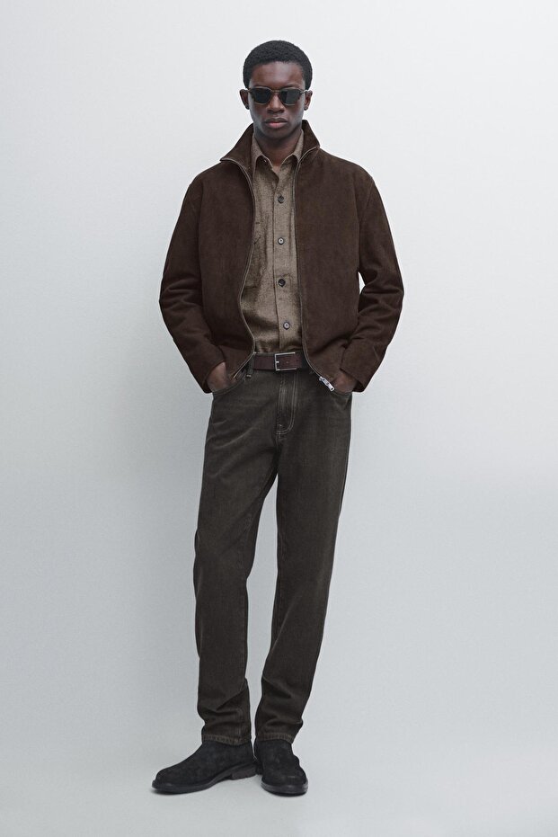 Süet deri ceket - 1