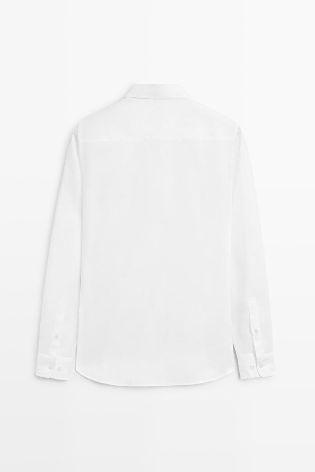 %100 keten regular fit gömlek - 7