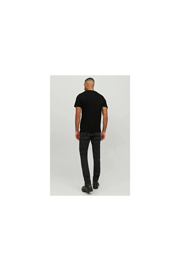 Jack&Jones 12156102 JJEORGANIC BASIC TEE SS V-NECK Erkek T-Shirt Siyah - 4