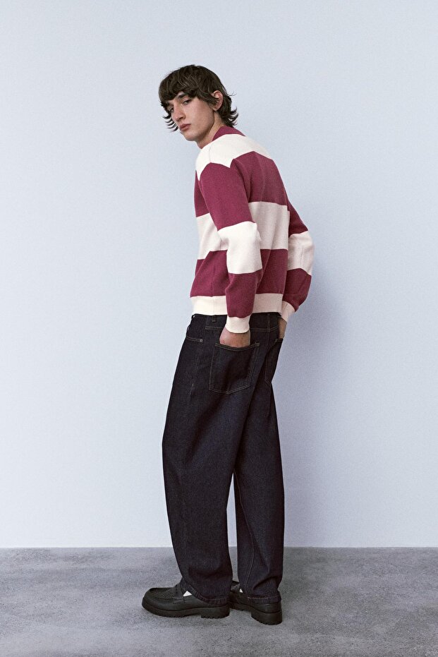 Panelli uzun kollu polo tişört - 5