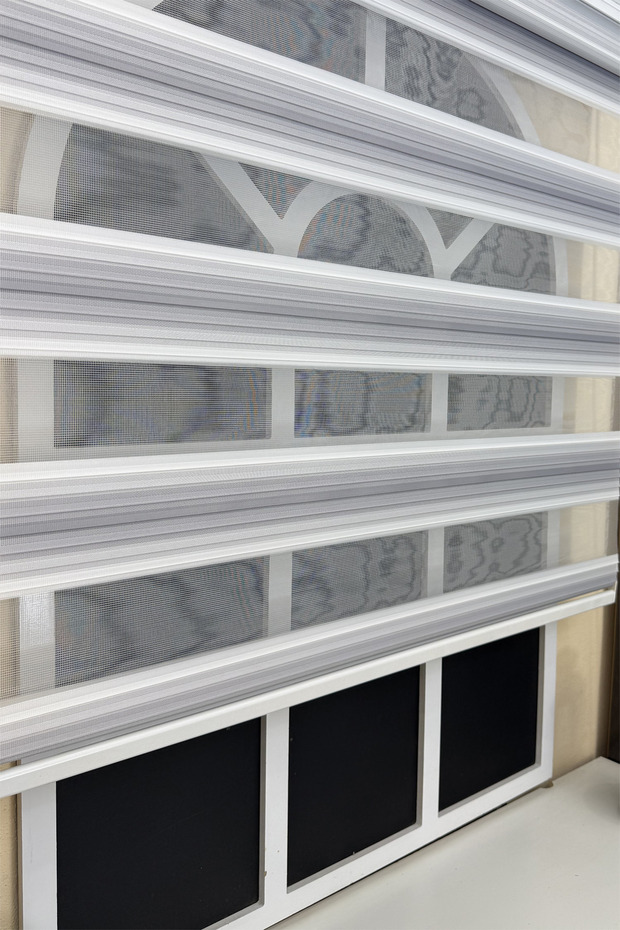 Gri Renk Geçişli Zebra Stor Perde - 1