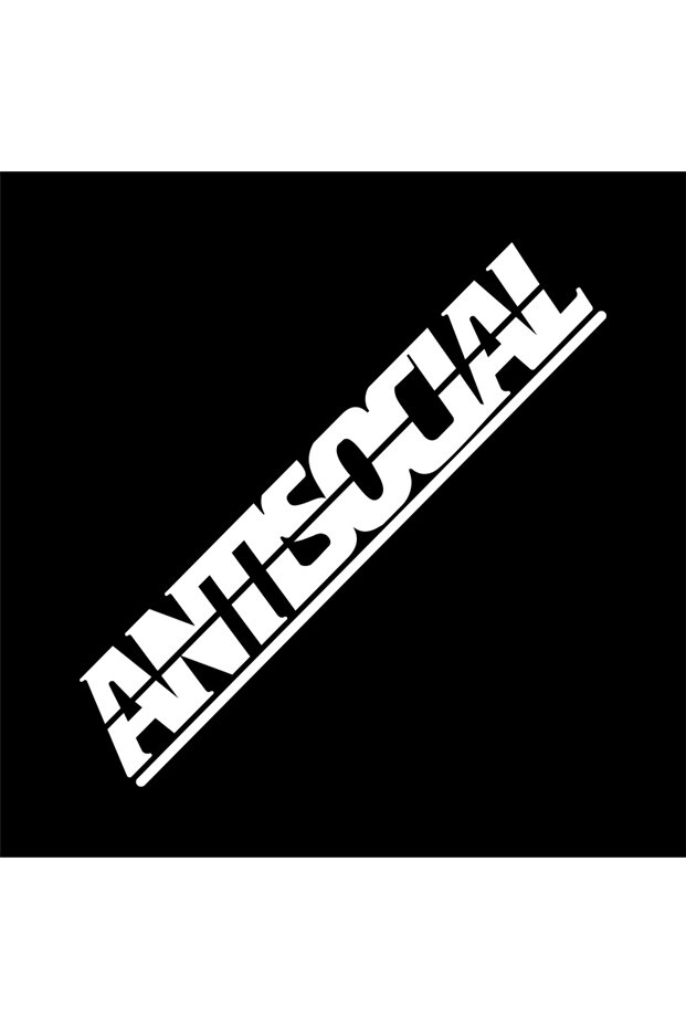 30x5CM WHITE Car Sticker Antisocial Letter Car Body Windshield Creative Stylish Fun Window Moto Styl