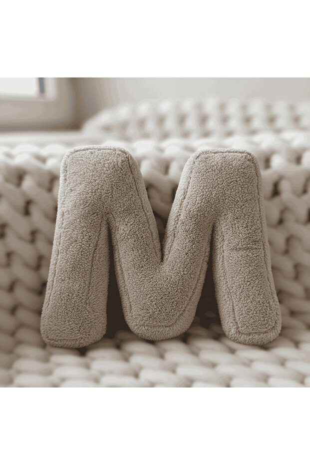 Litera, Letter M, Pillow, Throw Pillow, Fiber Filled, Welsoft Fabric, 40 cm