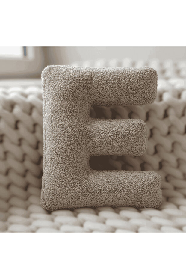Litera, Letter E, Pillow, Throw Pillow, Fiber Filled, Welsoft Fabric, 40 cm
