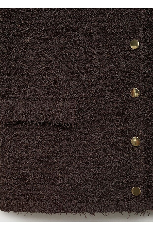 Kısa kollu bouclé ceket - 5