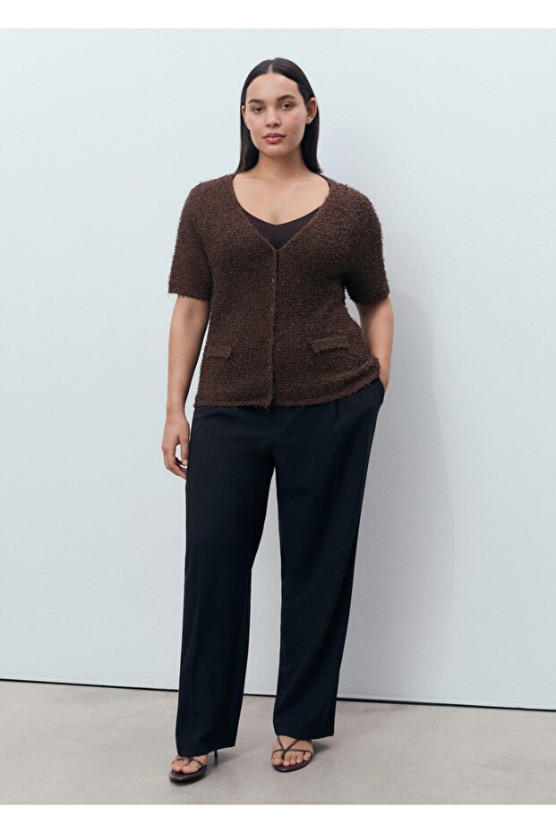 Kısa kollu bouclé ceket - 8