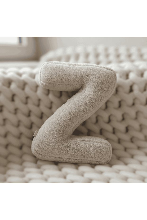 Litera, Letter Z, Pillow, Throw Pillow, Fiber Filled, Welsoft Fabric, 40 cm