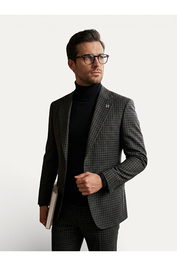 توقيع | سترة سوداء منقوشة - 2