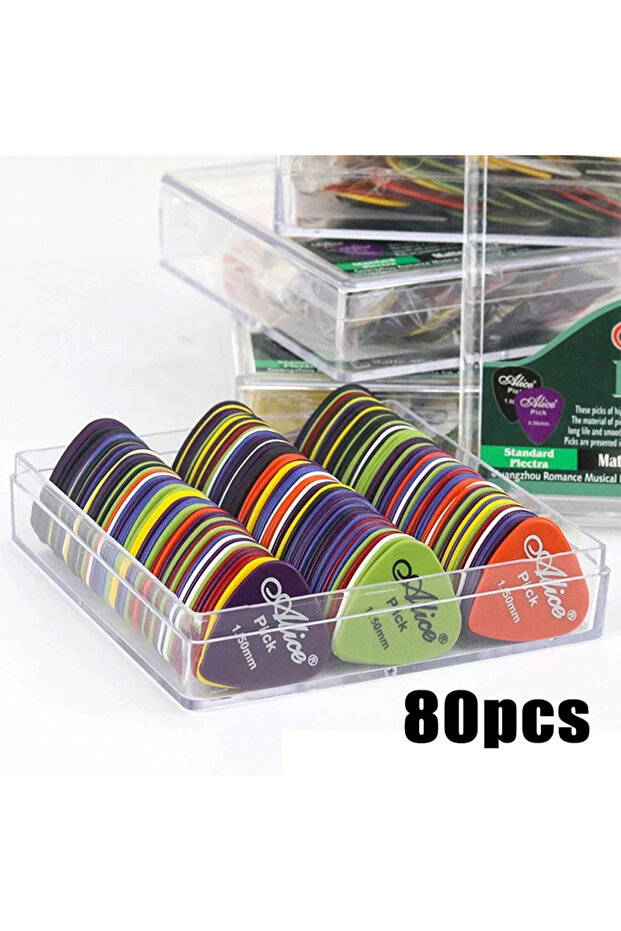 80 PCS Mixed-no box 10/50/80pcs Multicolor Guitar Picks Mixed ABS Premium Plastic Guitar Picks for A