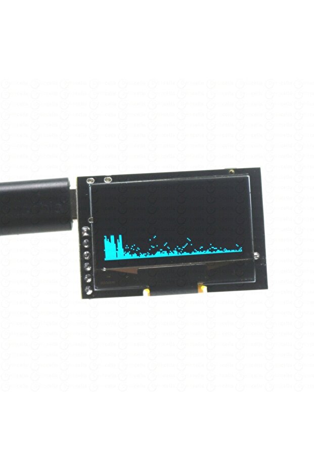 BLUE Voice Controlled Audio Spectrum Music Rhythm Light 1.3" Inch OLED Display 5-Mode Ambient Lights