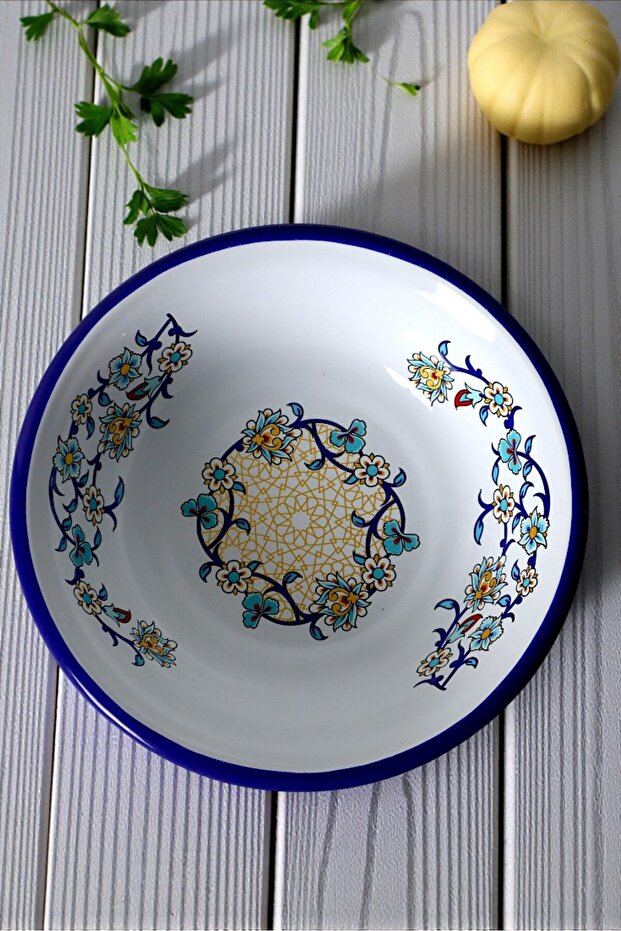 24 cm Enameled Bowl, Pit Plate, Salad Plate, Chips Plate