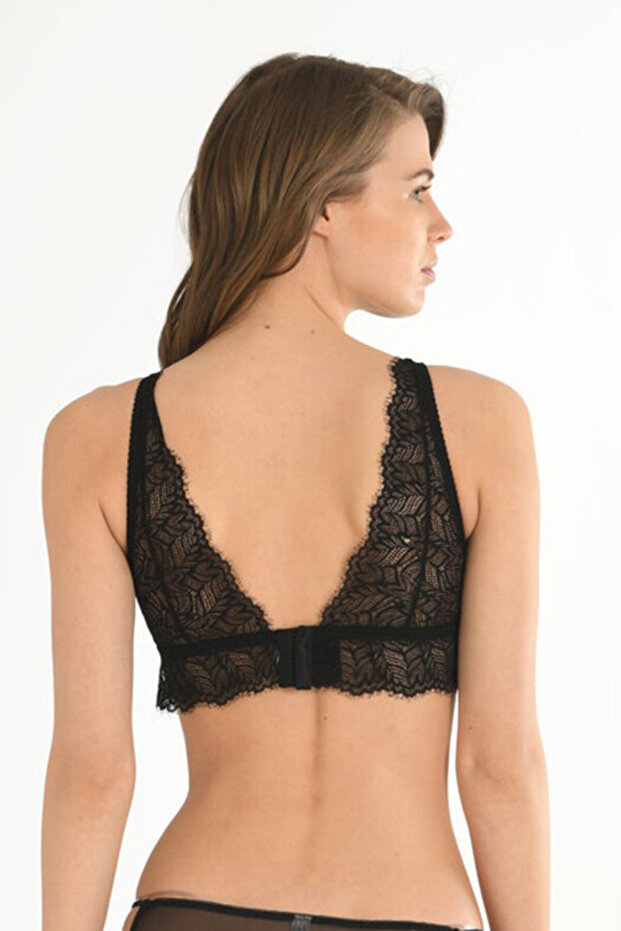 Siyah Göğüs Dekolteli Bralet - 3