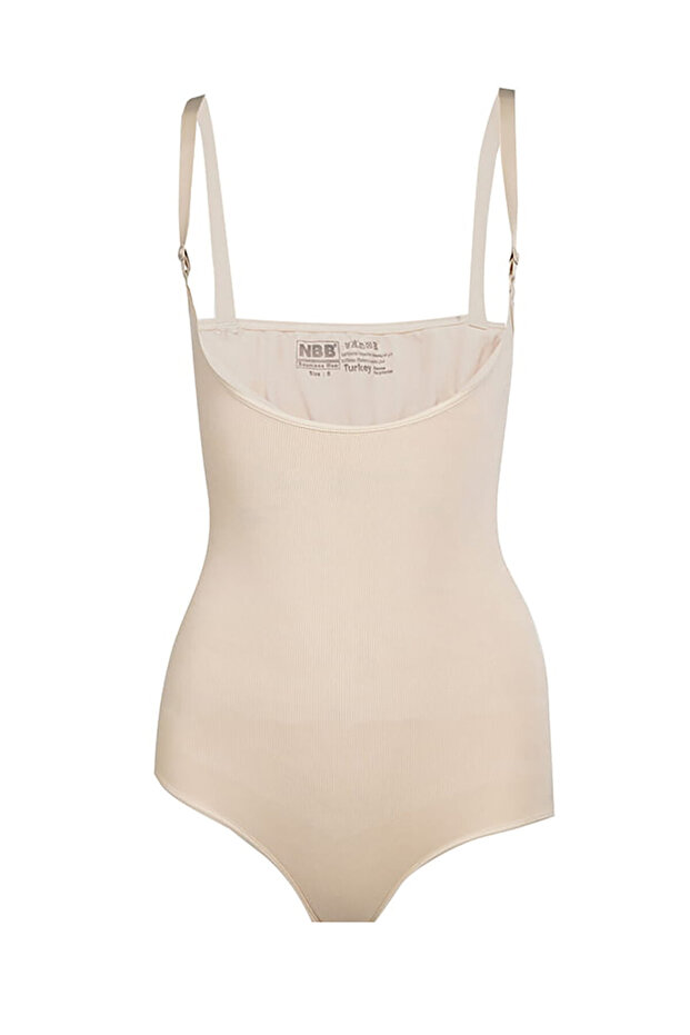 مشد صدر بلون البشرة مع حزام تحت الصدر - 4